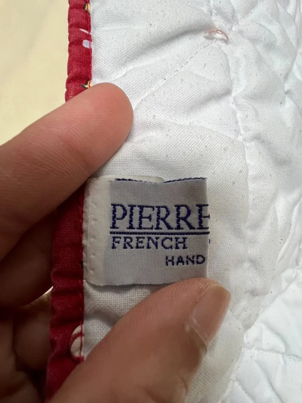 Vintage Pierre deux French country Hand Quilt dining table placement cottagecore